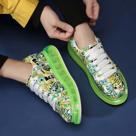 Men's Casual White Trend Thick Bottom Shoes